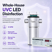 Glonyx GX-LED-12 whole-house UVC LED water purifier with 12 GPM flow and 50W power