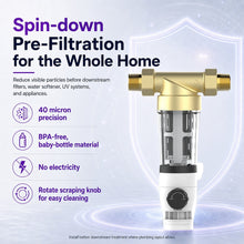 Glonyx GX-SP-02 spin-down whole-house sediment pre-filter overview