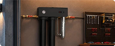 Glonyx whole-house system installed with a residential water line